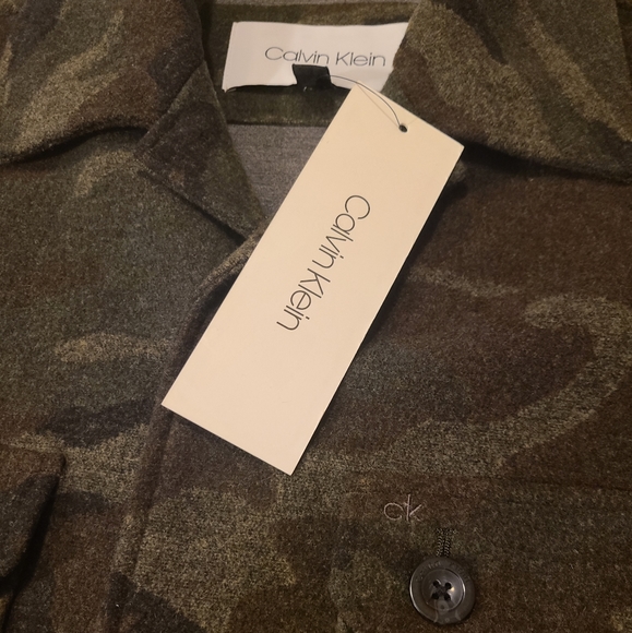 NWT Calvin Klein Wool Blend Camo Jacket - Picture 3 of 14
